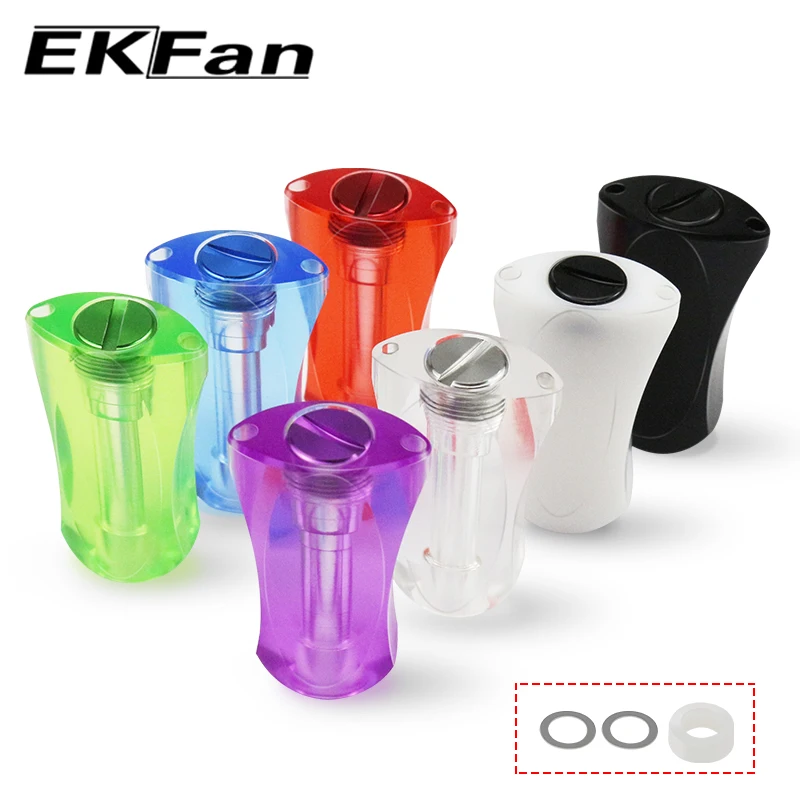 EKFan 1 Stück Ultraleichter MINI Angelrollenknopf aus Acryl für A/S/D mit 7*4*2,5mm Lager, DIY-Teile für Spinn- und Baitcasting-Angelrollen