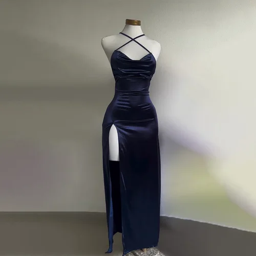 Imagen 2 del producto 2025 vestido nuevo europeo y americano de verano de gama alta Y2K sexy con tirantes vestido de niña picante falda larga