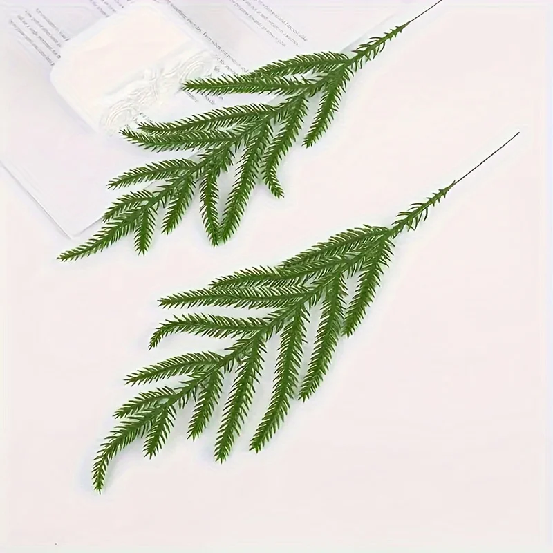 

50 шт. реалистичные искусственные сосновые ветки — 13,7-дюймовые иглы из искусственной сосны для декора Рождества, Пасхи и Дня Благодарения — идеально подходят для дома