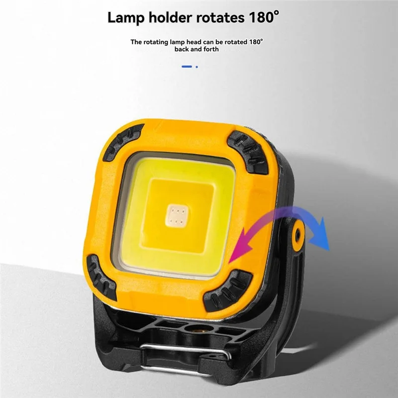 

ABVG-Portable LED Work Light USB Rechargeable Lantern 180-Degree Rotatable Car Repair Work Light