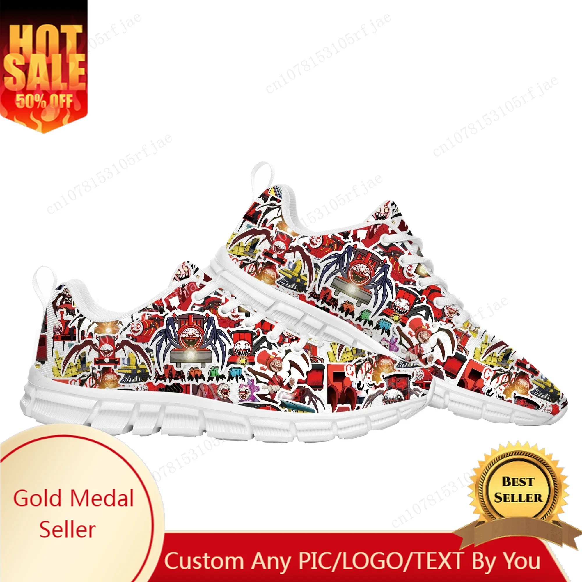 

Choo Choo Charles Sports Custom Shoes High Quality Hot Cartoon Game Mens Womens Teenager Sneaker Tailor Made Couple Built Shoes