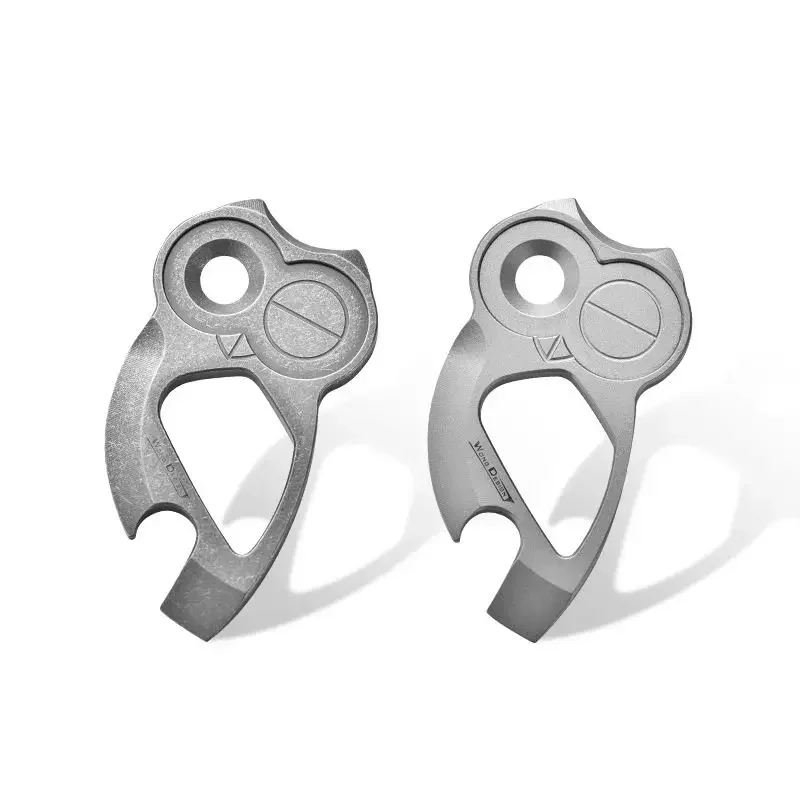 Outdoor Titanium Alloy EDC Creative Owl Bottle Opener Multifunctional Key Pendant