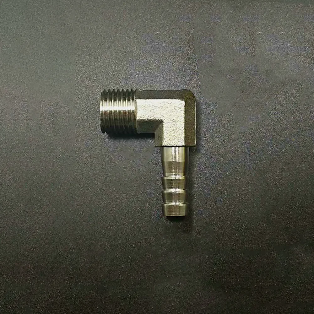 1/8 "1/4" 3/8 "1/2" BSPP ذكر x خرطوم اذع الذيل الكوع النيكل مطلي النحاس الوقود المناسب موصل محول زيت الغاز المياه