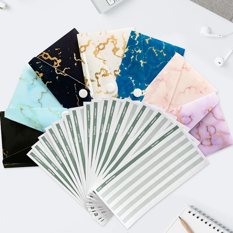 Cash Envelope System, 15 Pack Waterproof Reusable Plastic Budget Envelopes, Money Envelopes for Budgeting and Saving PVC