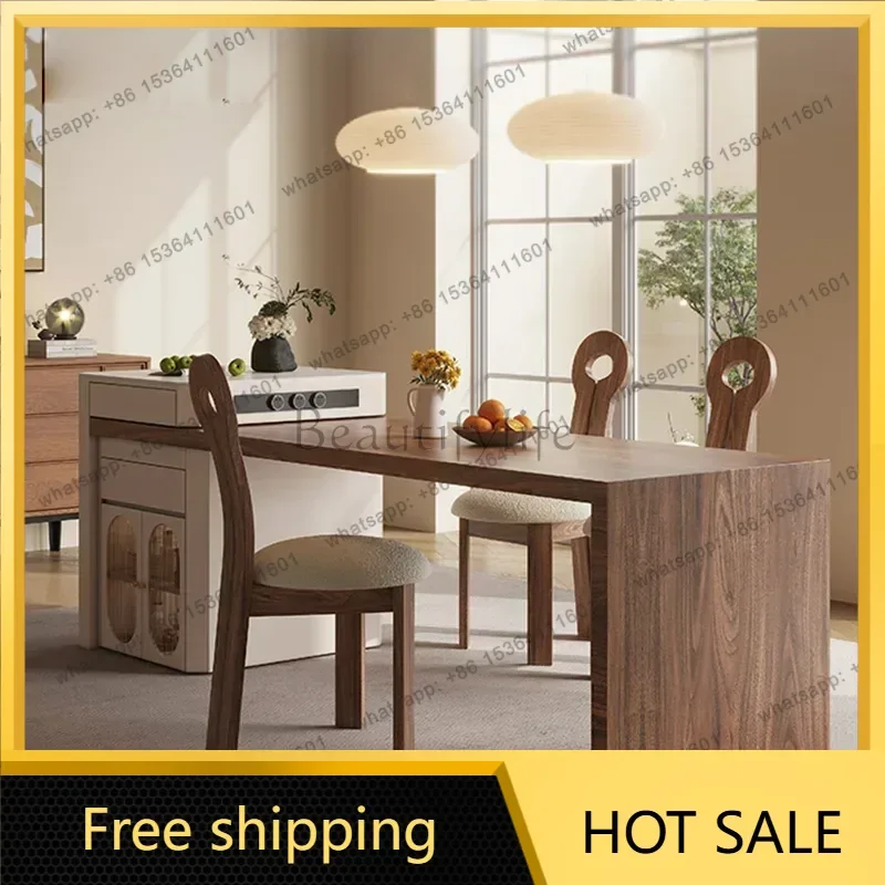 LJY Extending Extendable Dining Table Kitchen Wood Chairs Desk Dining Table Office Writing Designer Mesas De Comedor Home Furnit