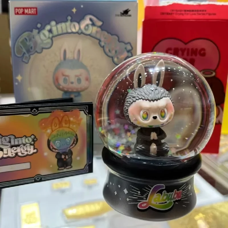 

Labub Third-Generation Crystal Ball With Lamp Rotating Music Box Blind Box Glass Cover Transparent Peripheral Decorative Item