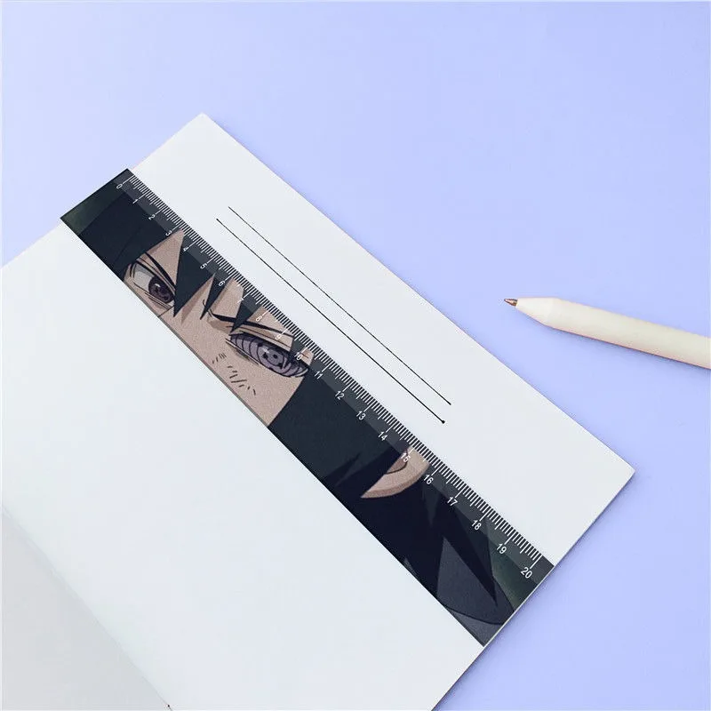 Naruto Sasuke Exquisite Fashion Acrylic Learning Stationery Male and Female Students Exam Drawing Measurement Scale Ruler