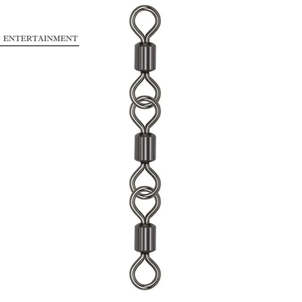 

10PCS 8-Shape Fishing Rolling Swivel Connect Ring Flexible Rotation Swivel Rolling Connector Stainless Steel