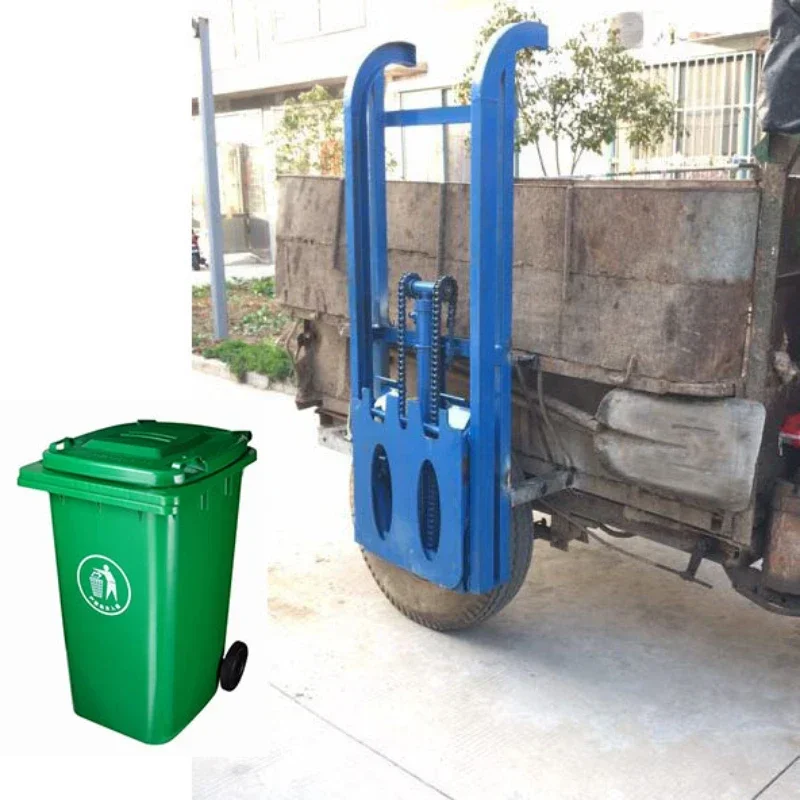 electric vehicle, agricultural three wheeled garbage truck, elevator, automatic bucket hanger, bucket flipping machine