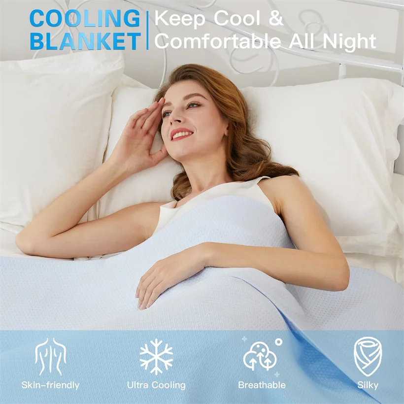 Bamboo Fiber Blanket, 100% Rayon Derived from Bamboo, Summer Cooling Blanket, Skin-friendly Air-condition Quilt, Soft Blankets