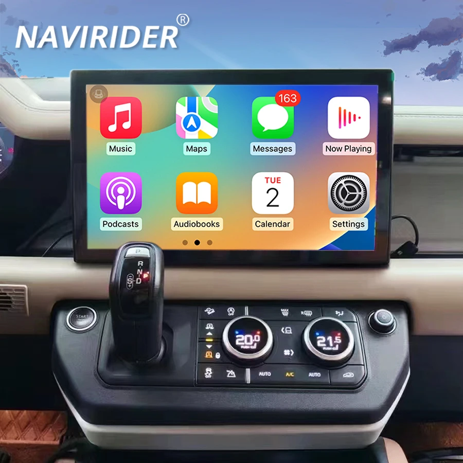 13.3Inch Android 1920*1080p Qled Screen Carplay For Land Rover Defender 2018 2024 Car GPS Multimedia Autoradio Video Old to New
