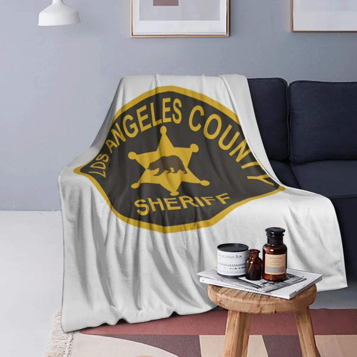 

Одеяло отдела шерифа округа Лос-Анджелес, теплое фланелевое одеяло, постельное белье для кровати, гостиной, пикника, путешествия, домашний диван