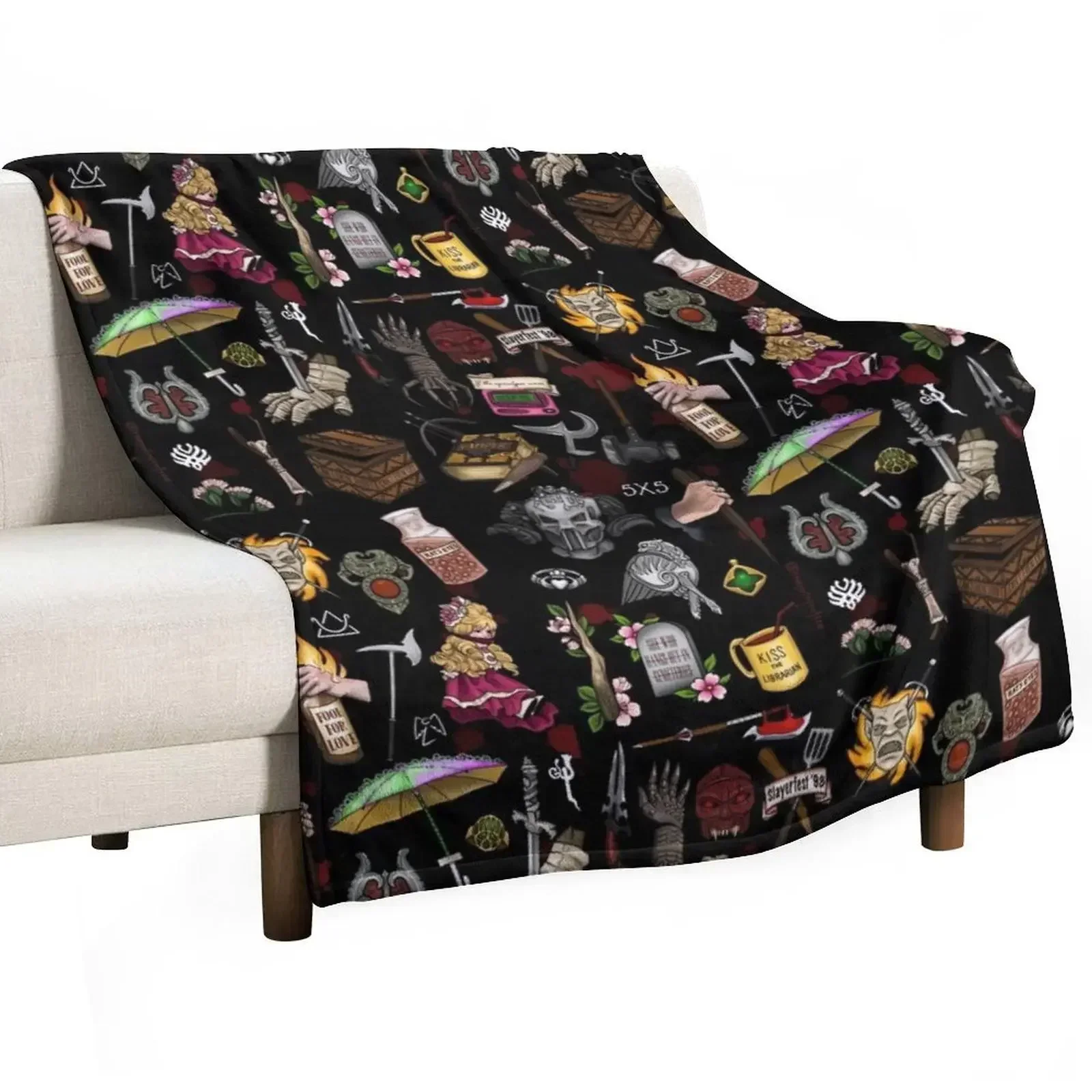 Buffy Talismans Throw Blanket Flannel Fabric blankets and throws Winter beds Soft Big Blankets