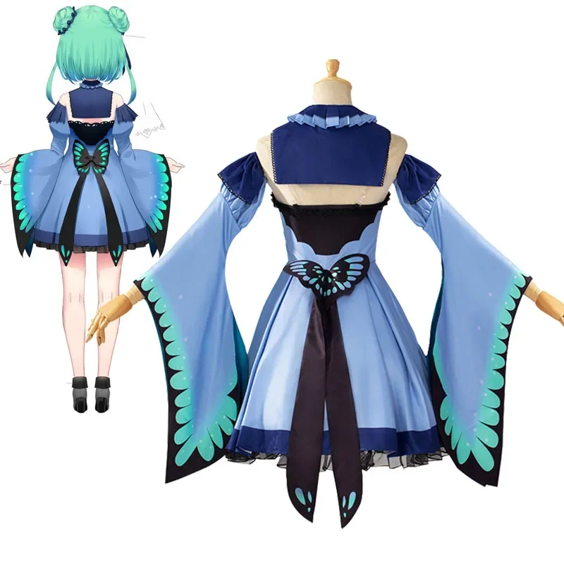 

Hololive Fantasy Uruha Rushia Cosplay Costume and Accessories VTuber Rushia's Wig Headwear Halloween Party Princess Dress