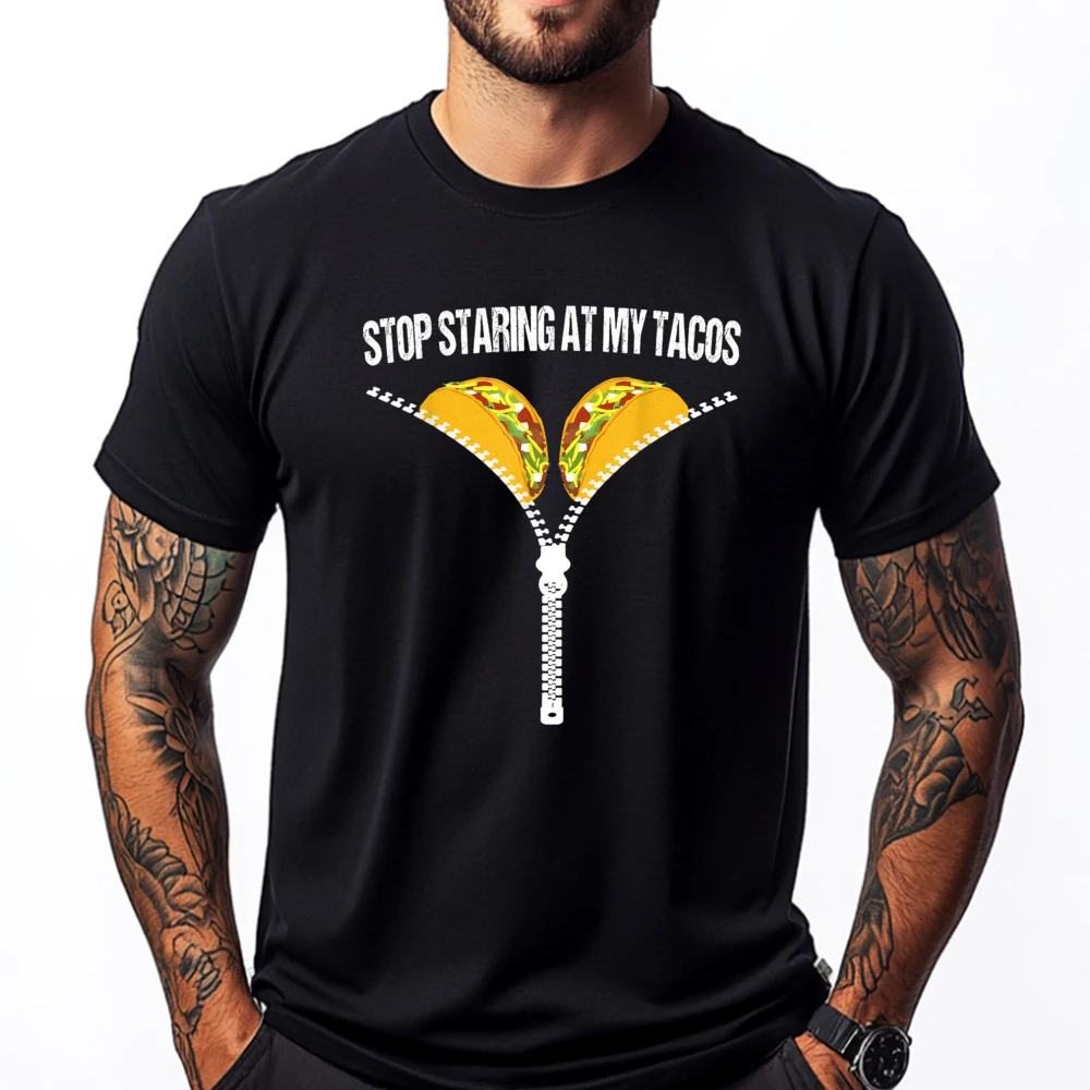 

Funny Mexican Stop Staring At My Tacos Fiesta Cinco De Mayo Vintage T Shirts Meme Tshirt Mother's Day