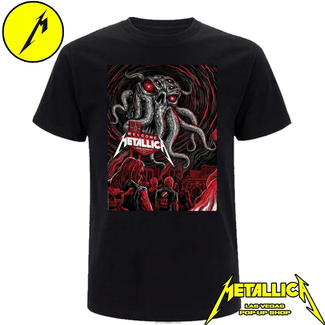 Metallica Pop-Up Shop Las Vegas NV Sphere Oct 1 2026 Red Vortex Cthulhu Tentacles Merch T-Shirt Ins Y2k