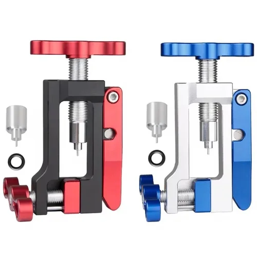 Imagen 2 del producto Herramientas de aguja de aceite de freno de disco hidráulico de bicicleta 2 en 1, cortador de manguera, alicates de Cable, inserto de conector de oliva BH59 BH90, prensa de instalación