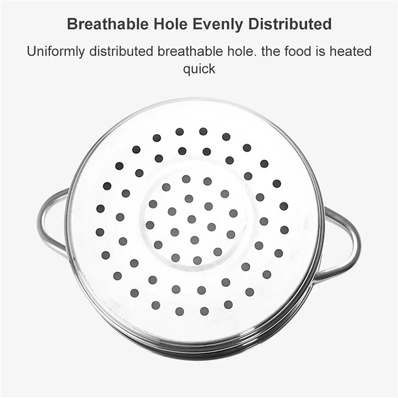 

ABMR-2 шт. 16 см утолщенная паровая стойка для еды, пароварка из нержавеющей стали с двойным ухом для супа, горшок для молока, кухонные инструменты