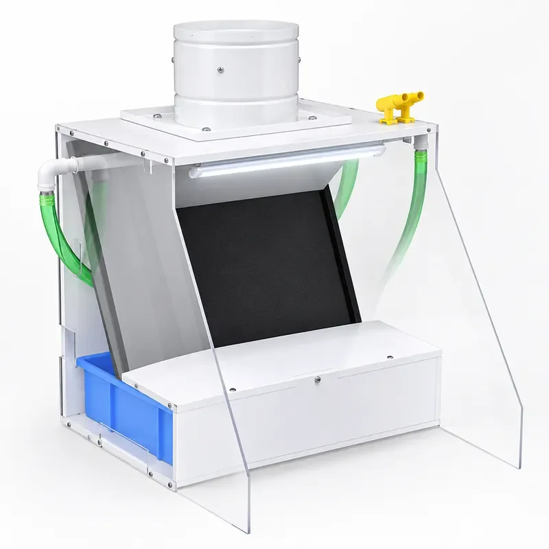 For Water Curtain Spray Paint Booth Negative Pressure Exhaust Workbench for Model Figure Painting Dust Removal Sanding