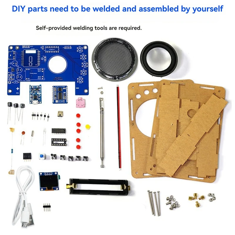 FM-radio DIY elektronische kit met OLED-display Elektronische laspraktijk Montageproductiekit DIY-montagekit