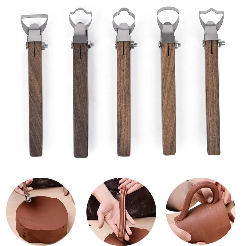 Pottery Tools Teapot Ware Handle Tool DIY Clay Tool Handle Rapid Prototyping Tool Ceramic Handle Scraper Set Modeling Tool