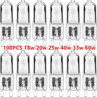 10/50/100PCS G9 18W 20W 25W 40W 60W 220V Eco Halogen Light Bulbs Capsule LED Lamp Bulbs Inserted Beads Crystal Lamp Halogen Bulb