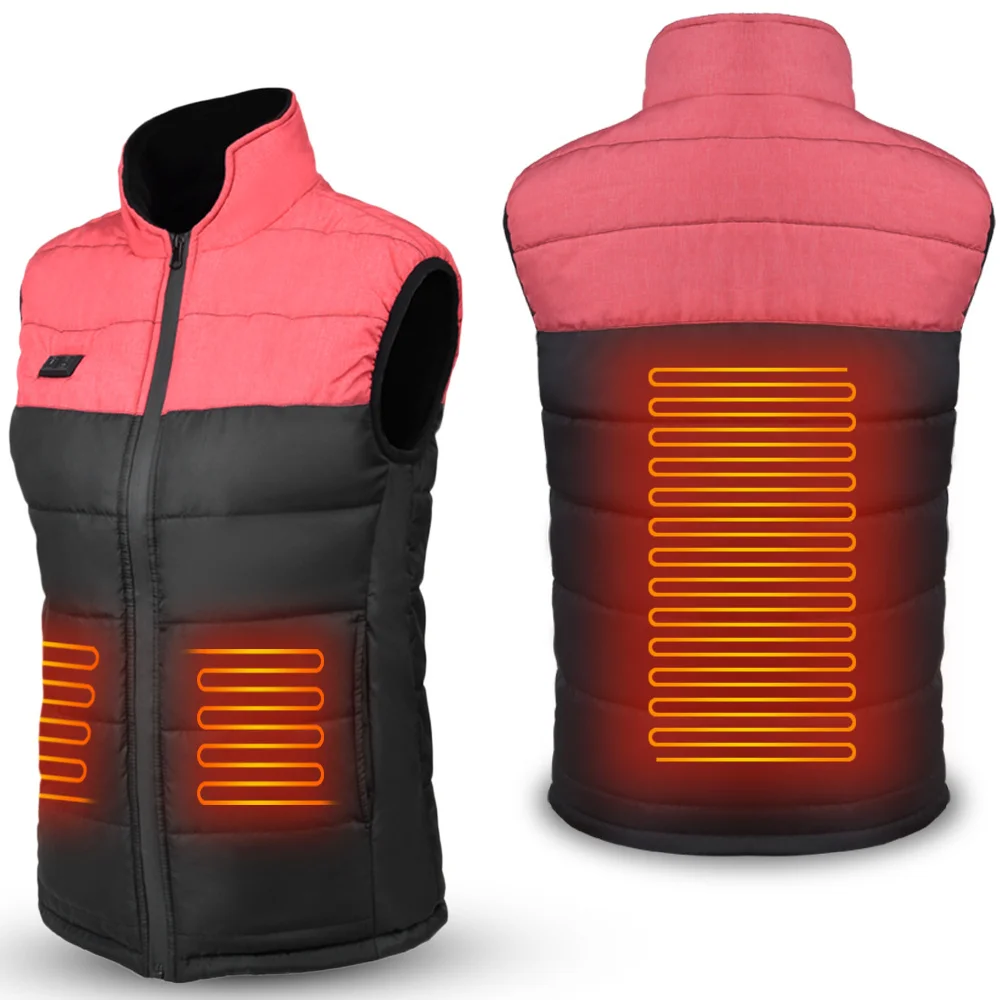 Clearance Sale 4 Areas Heated Vest Women Usb Heated Jacket Heating Vest Thermal Clothing Hunting Vest Winter Heating Jacket Pink