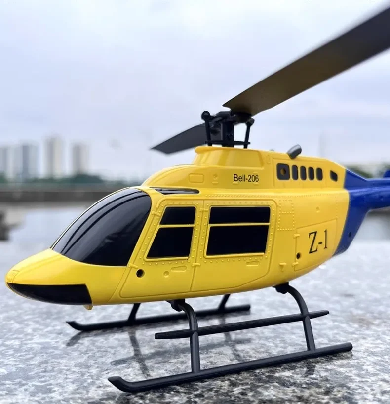 Remote control helicopter four channel single rotor helicopter simulation model toy Bell206 helicopter Bell