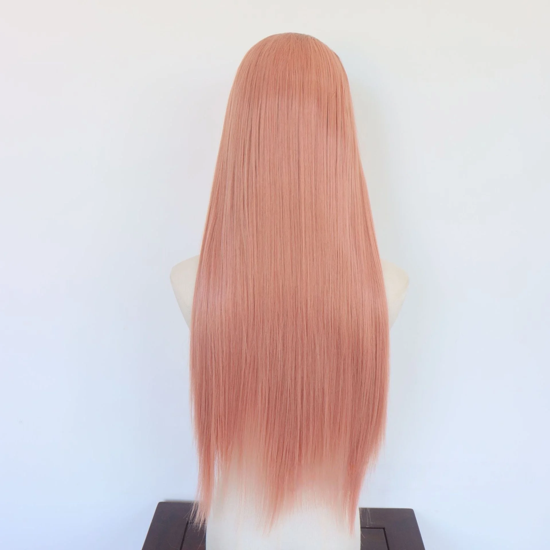 13x4 lace front wig gradient black-brown straight heat-resistant fibre wig for women, perfect for daily wear or parties