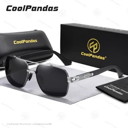 Top Quality Fashion Alloy Frame Polarized Sunglasses Men Anti-Glare Driving Fishing Glasses UV400 Gradient Lens Gafas De Sol