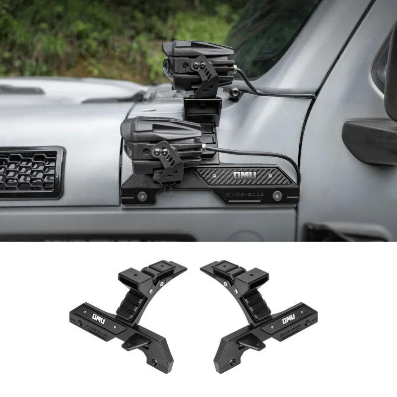 OMU 4X4 アルミ製Aピラーライトシステム取り付けブラケット ジープ