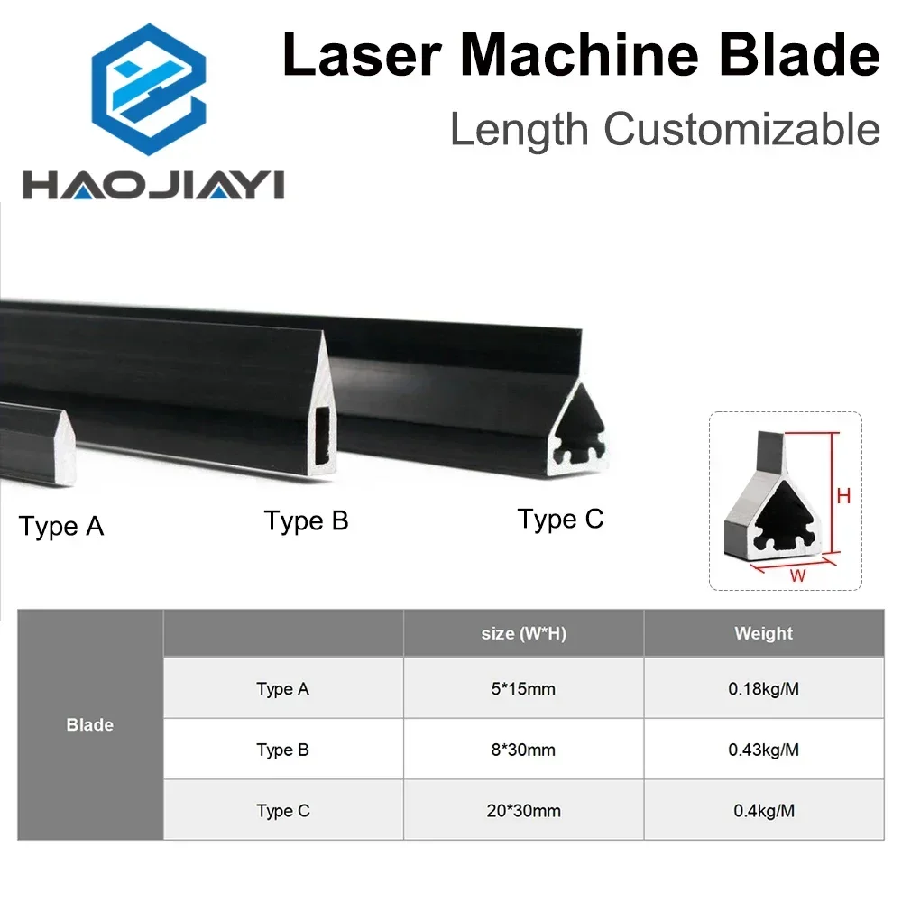 HAOJIAYI High Quality Aluminum Blade Tool Workbench Surface Knife Strip for CO2 Laser Cutting Engraving Acrylic Material