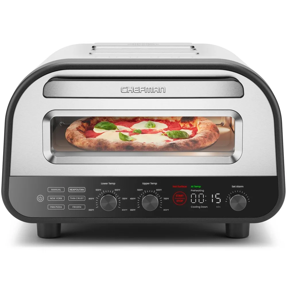 Pizza Oven - Makes 12 Inch Pizzas in Minutes, Heats up to 800°F - Countertop Electric Pizza Maker with 5 Touchscreen Presets