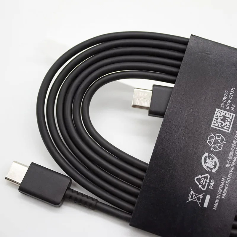 SAMSUNG 1,8M 3A Kabel S25 S24 A54 USB Typ-C zu Typ-C PD 45W Superschnelles Ladekabel für Galaxy S23 S22 S21 S20 Plus A15 A53 – Detail 6