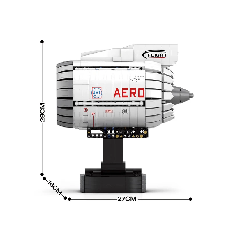 Em estoque reobrix 33019 moc aviação técnica turbofan motor blocos de construção tijolos modelo montagem crianças brinquedos presente aniversário