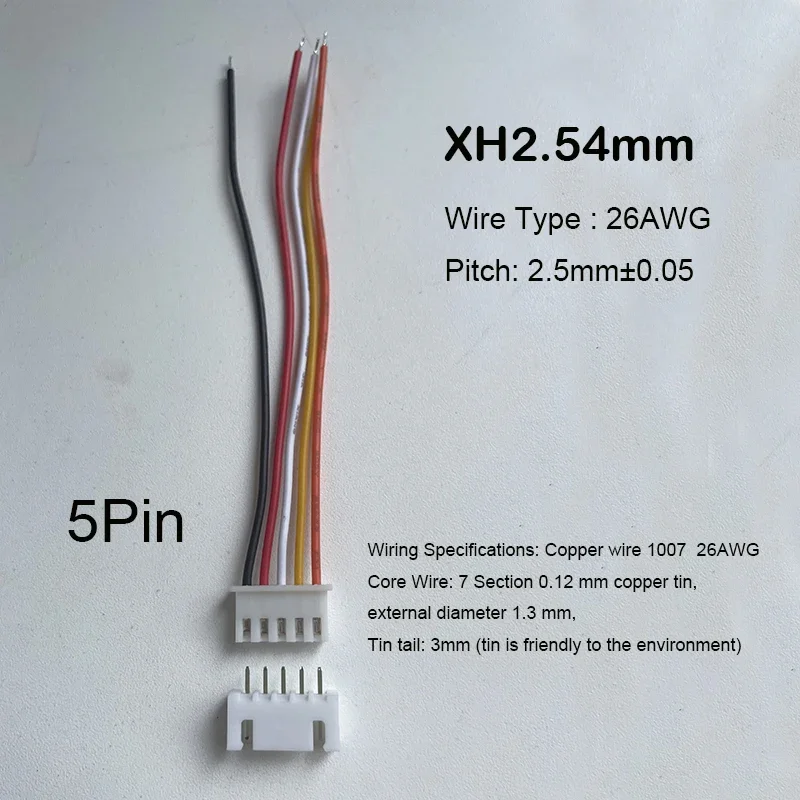 20 Paia Di Connettori JST XH A 10 Pin – Passo 2.54mm, Cavo 300mm 26 AWG, Femmina E Maschio, In Rame Stagnato, Per PCB E Apparecchiature Elettroniche