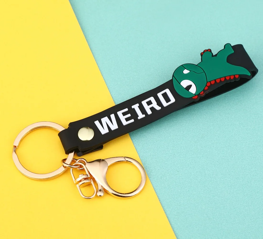 Minso 恐竜ティラノサウルスレックスゴムロープキーホルダーペンダント、クリエイティブブレスレットアクセサリーキーホルダーブレスレットペンダント