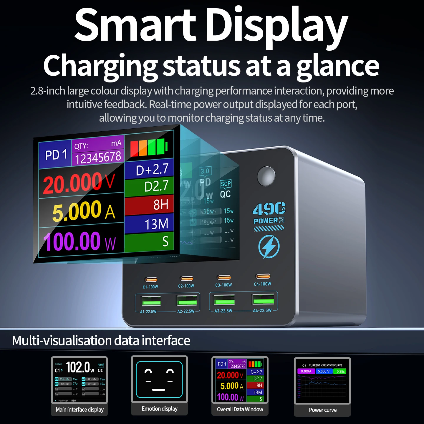 140w-smart-digital-multi-port-charger-4c4a-wireless-charging-pad-for-smartphones-tablets-more-fast-charging-dock-station
