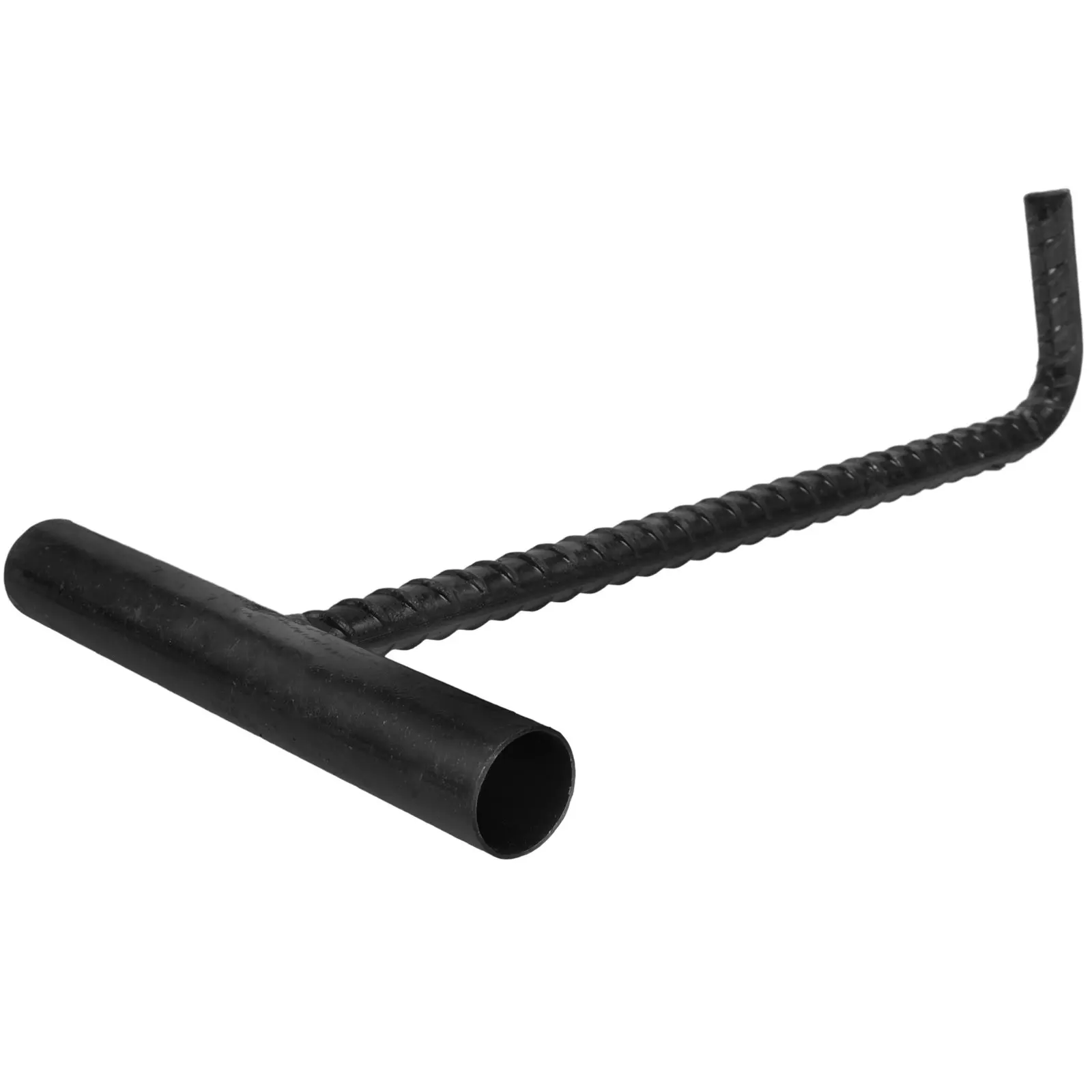 T-Shaped Manhole Cover Hook Stainless Steel Lifting Tool with Ergonomic Plastic Handle for Sewer Outdoor