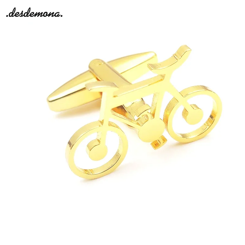 Personalized Customize Bicycle Men Fashion Cufflinks Wedding Date Cufflink Shirt Cuff Button Clip Gentleman Shirt Wedding Gift