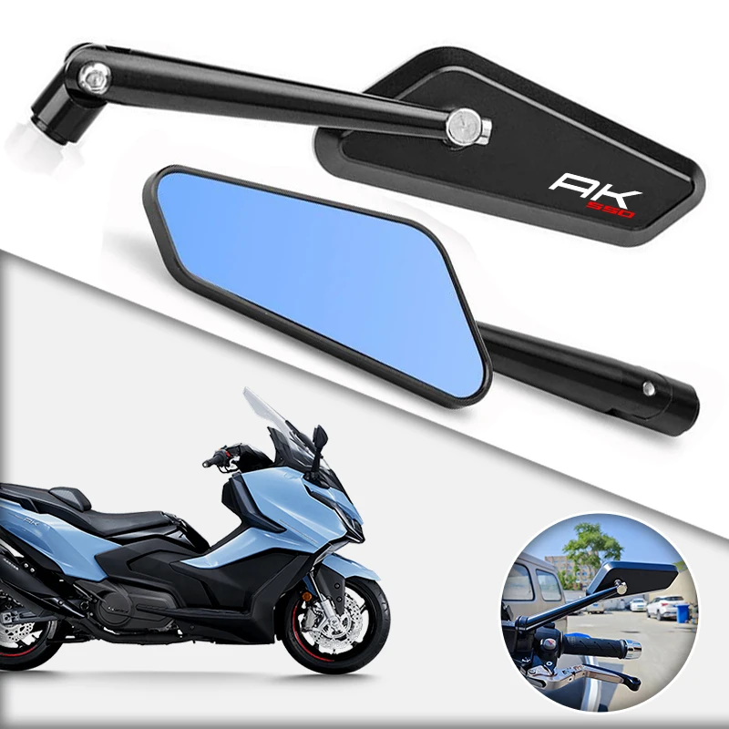 2pcs Modifying Motorcycle Rearview Mirror 360° Adjustable Rear View Mirrors For KYMCO Xciting 250 300 400 AK550 CT250 CT300 S400