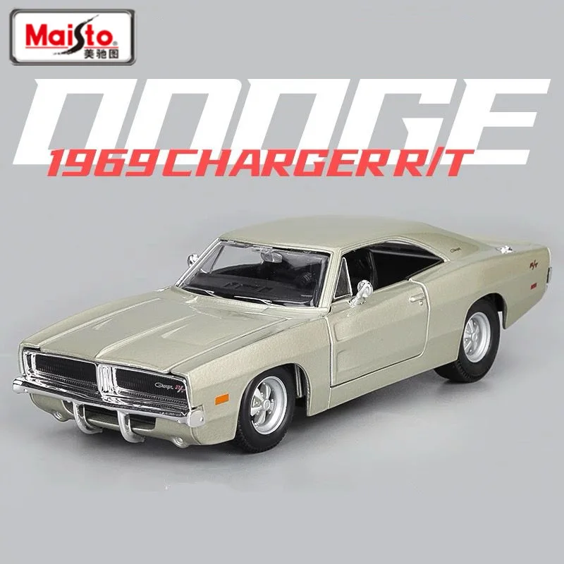

1/25 1969 Dodge Charger R/T Alloy Musle, модель спортивного автомобиля, литье под давлением, металлические гоночные машины, модель автомобиля, высокая имитация, детский подарок