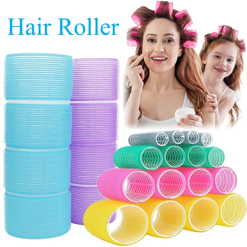 6pcs Hair Rollers Self-Adhesive Hair Curlers Lazy Curler Styling Curling Ribbon Hair Roller Heatless Curling Rod Headband C0023A