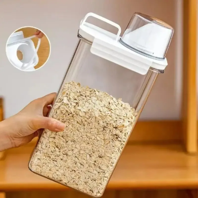 1pc Storage Container, Household Insect-proof And Moisture-proof Sealed Storage Tank With Lid, Portable And Leak Proof Food Stor