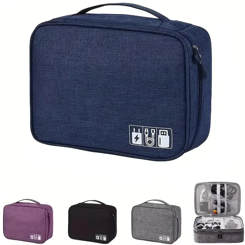 Multi-functional Large Capacity Waterproof Digital Electronic Organizer For Data Line Charger Headphone Wire Travel Storage Bag