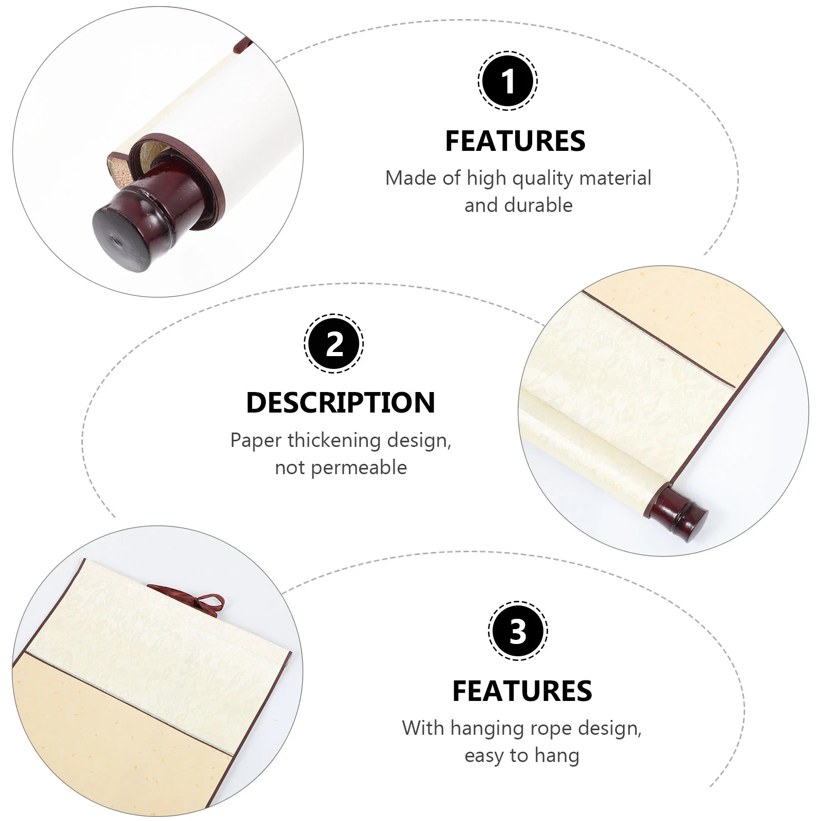 Blank Hanging Scroll Rice Paper Calligraphy The Banner Chinese Painting Child Writing