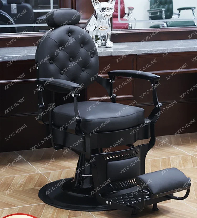 

Men's retro oil head chair, barber shop, hair shop special, can be put down, perm and dye scalp and shave