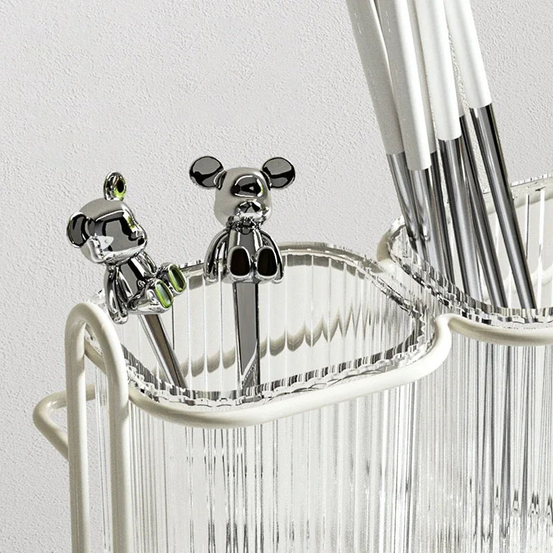

Kitchen Cutlery Stand Desktop Cutlery Drain Rack, Nordic Light Luxury Cutlery Storage Rack, Fork Spoon Holder Utensil Organizer