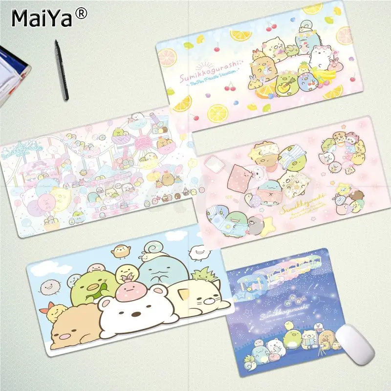 

Kawaii Cartoon Pink Sumikko Gurashi Mousepad Beautiful Durable Rubber Mouse Size for CSGO Game Player Desktop PC Computer Laptop