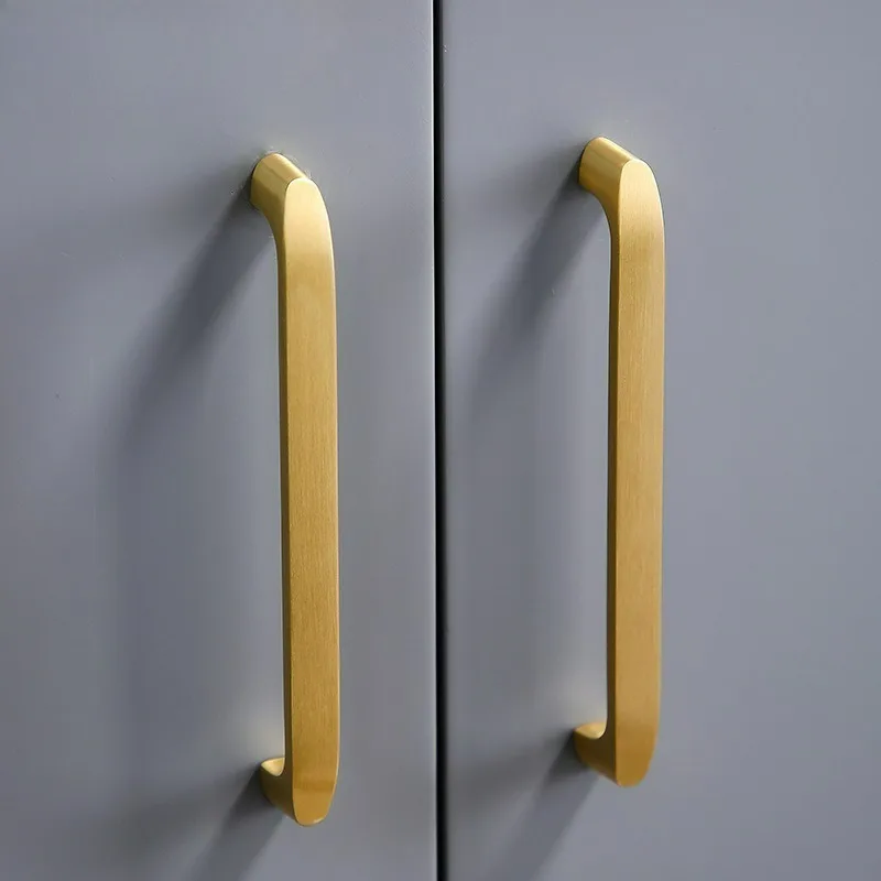 Brass Nordic Wardrobe Handle, Modern Minimalist Drawer Cabinet, Gold Cabinet, Minimalist Hardware Handle
